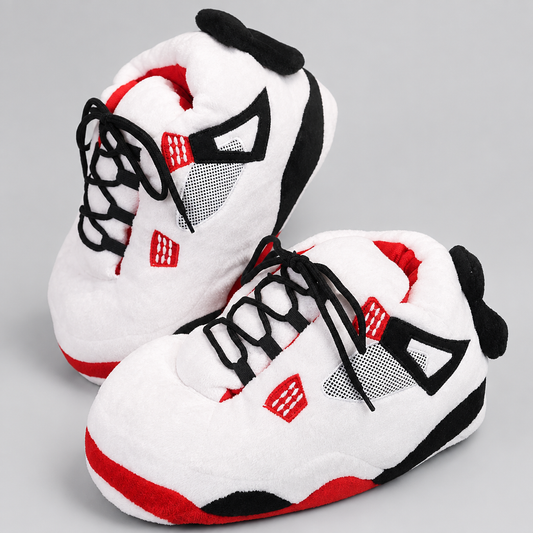 HK 4 Air Red Sneaker Hausschuhe von Housekicks in Weiß und Rot