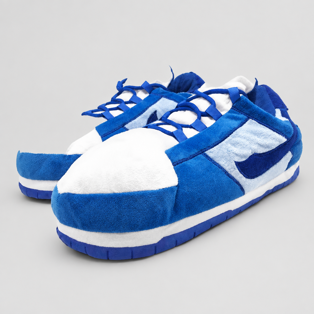Hunks Low Blau/Weiß Sneaker Hausschuhe von Housekicks – Ansicht 2