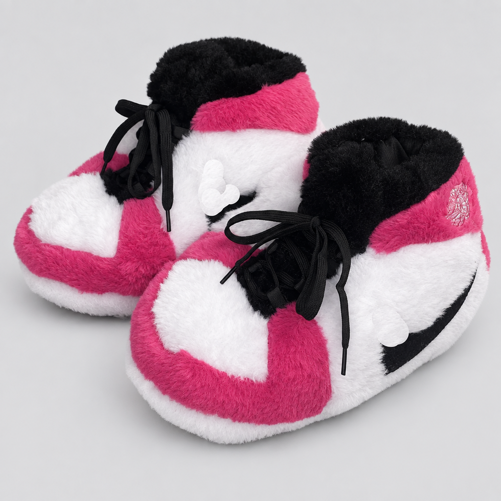 HK 1 Pink/Black Sneaker Hausschuhe von Housekicks in Pink und Schwarz